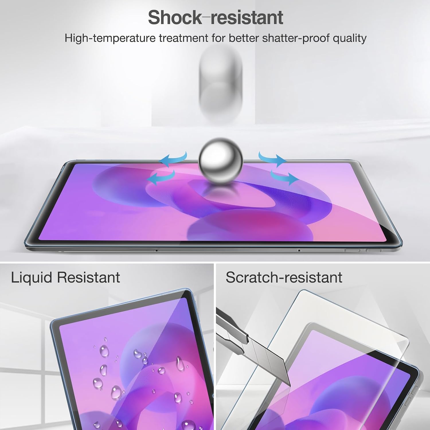 ProCase 2 Pack Screen Protector for Lenovo Idea Tab 11" 2025/Tab M11/Tab K11 LTE 11" 2024 TB330/TB336, Tempered Glass Film Guard for Lenovo 11" Idea Tab 2025/Tab M11/Tab K11 LTE 2024 Release