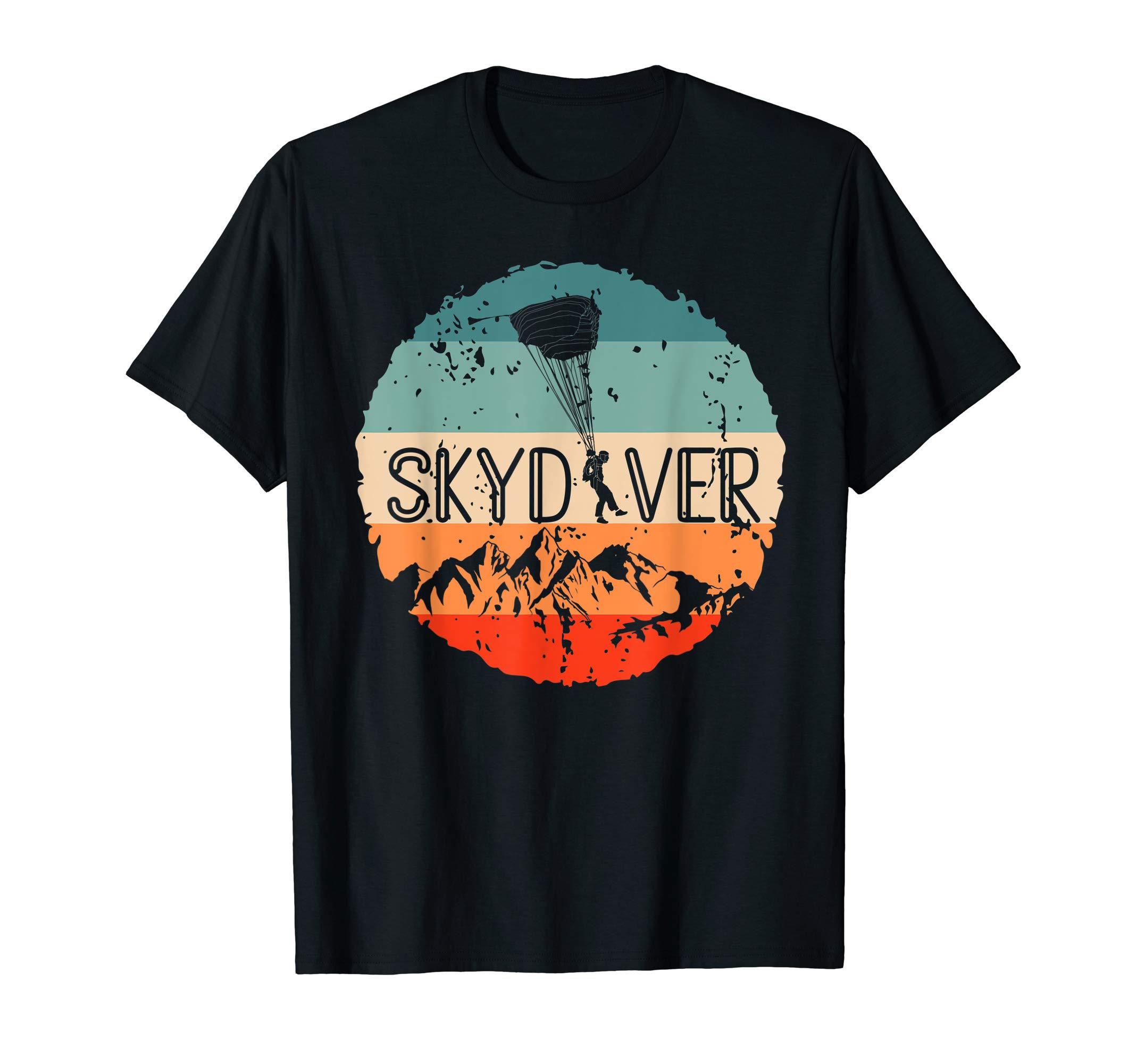 Skydiving Skydiver Parachuting Parachute LoversRetro Vintage Skydiver Skydiving Parachuting Fan Skydiving T-ShirtOEKO-TEX STANDARD 100