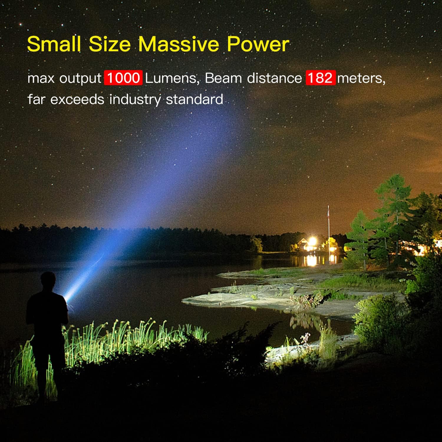 klarus XT1A 1000 Lumens Rechargeable Tactical Flashlight, Up to 37 Hours Runtime, 2 Programmable Settings, Including Tactical and Outdoor Settings