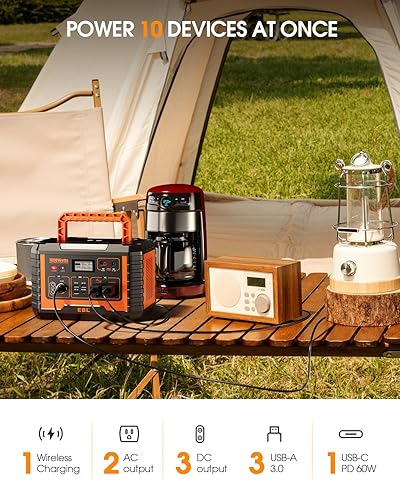 Miniatura 2 de EBL Estación de energía portátil de 1000 W, generador solar de 999 Wh, pico de 2000 W, carga ACinalámbricasalida USB-C de 60 W, batería de litio