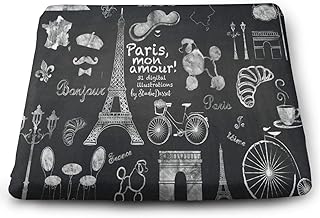ADGoods Cojín de Asiento Cuadrado Square Seat Cushions Painting Paris Eiffel Tower Premium Comfort Memory Foam Kitchen Chairs Pad For Office,Kitchen,Travel,Car