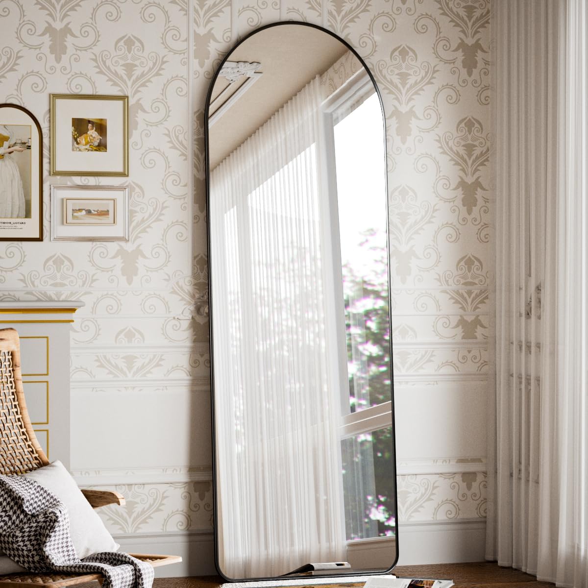 Koonmi Arch Mirror Full Length, Large Free Standing Mirror Full Length