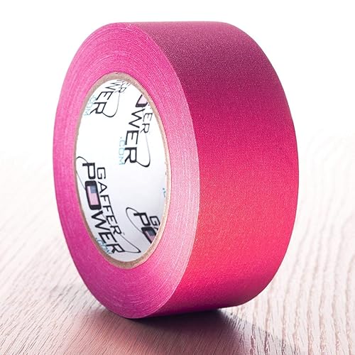 Gaffer Power Real Professional Grade Gaffer Tape, Made in The USA, | Durable, Versatile | Weather Resistant | Leaves No Residue | Fluorescent Pink Tape, 2 in x 30 Yds - 2 Inches x 30 Yards - Pink