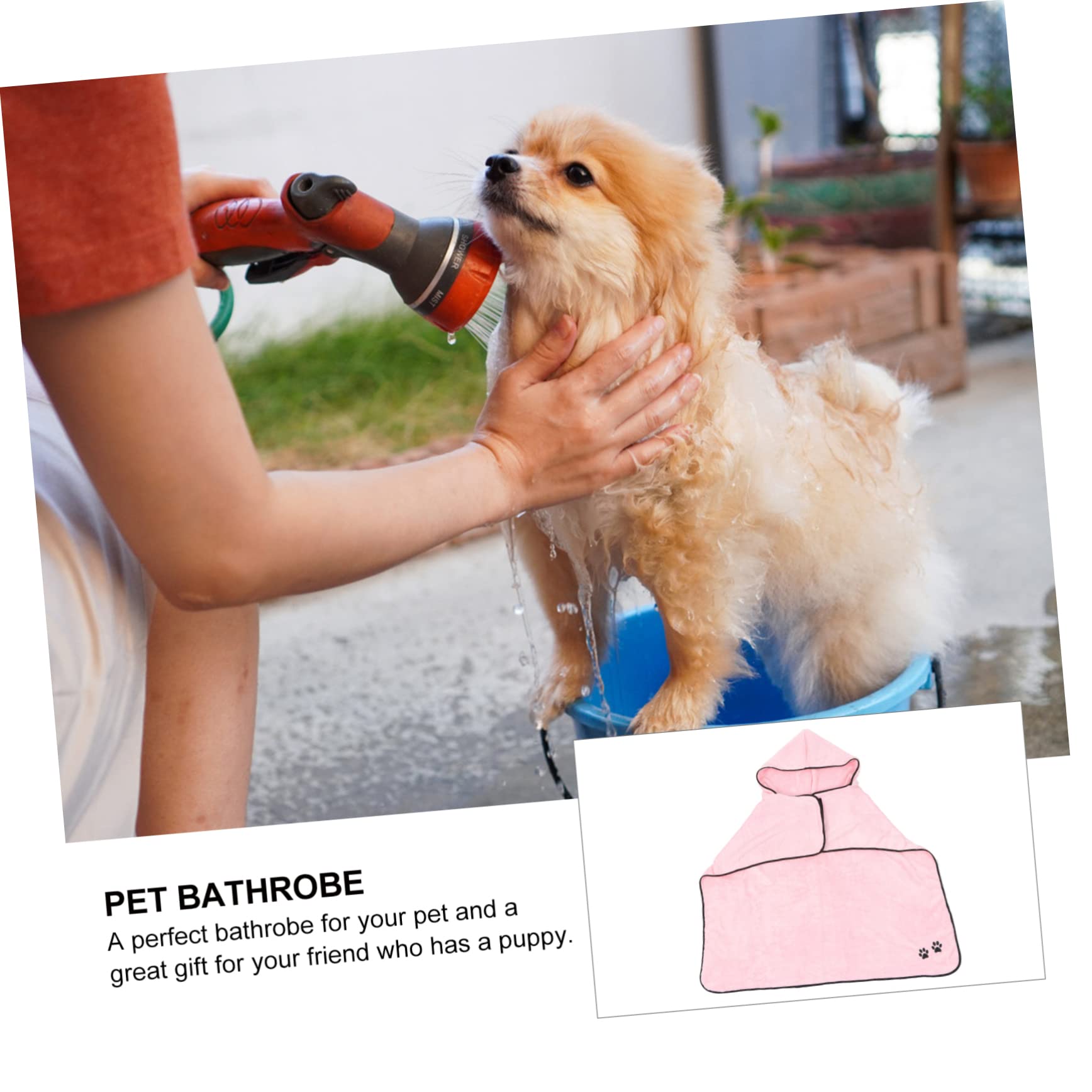 Kisangel 2 Pièces Peignoir pour Animaux De Compagnie Serviette Chien Peignoir Serviettes De Bain Serviette À Séchage Rapide Chien Serviette De Plage Serviettes pour Chiens De Taille