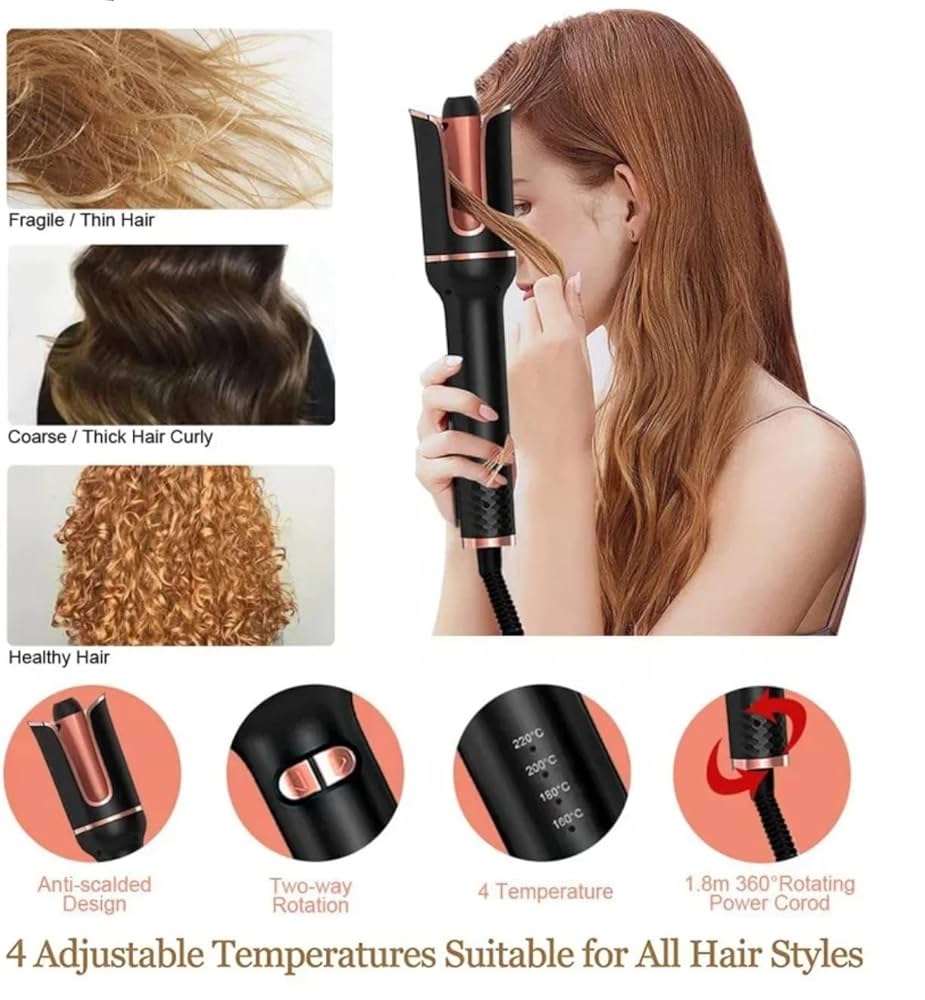 Amazon.com: Auto Hair Curling Iron Ceramic Rotating Air