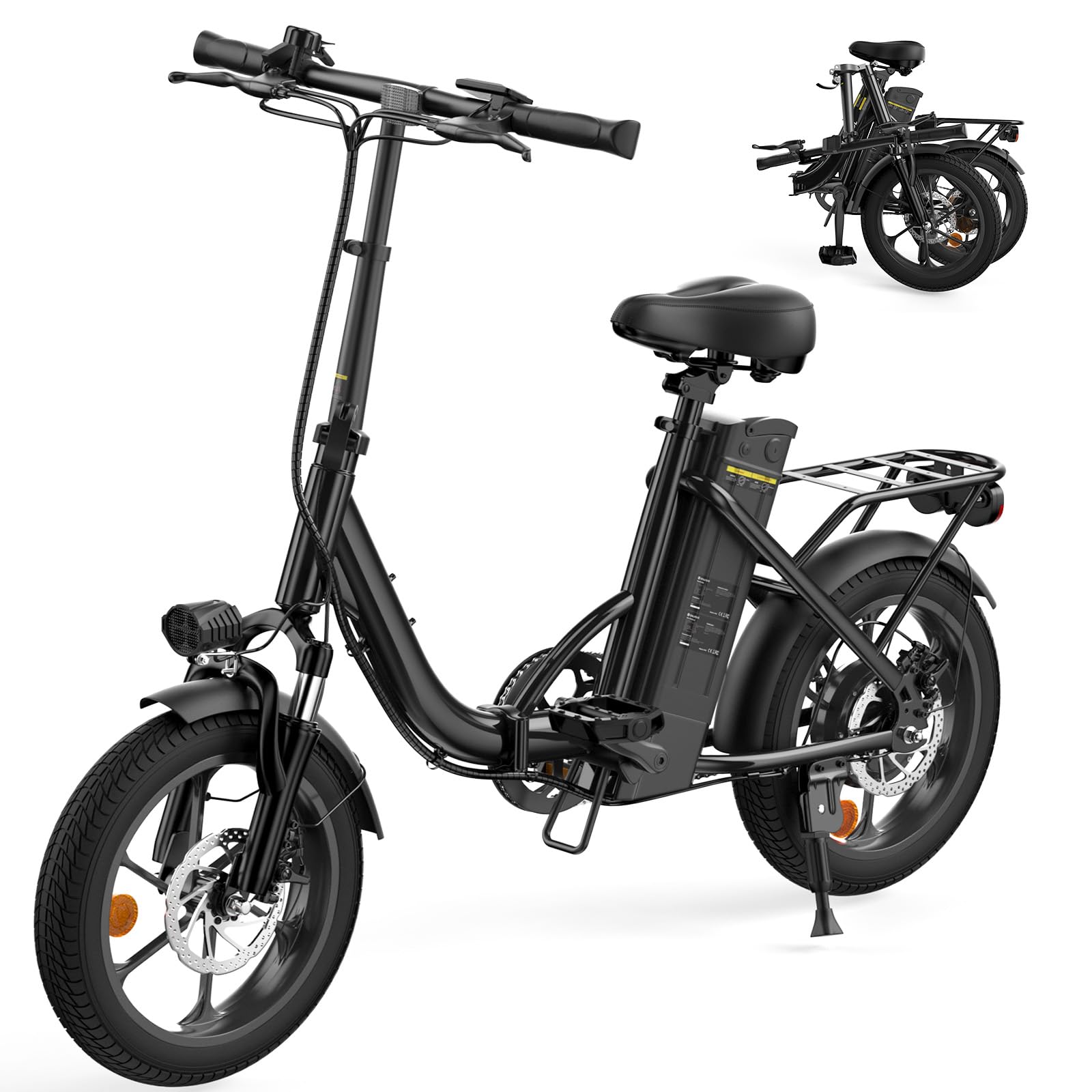 Vélo Électrique Pliable Adulte| Batterie Amovible 36V 10.4Ah | Charge Rapide 4-5H | Autonomie 56-60KM | Moteur 250W Réglementé | Freins à Disque Suspension Avant | VAE Urbain Déplacement Quotidien