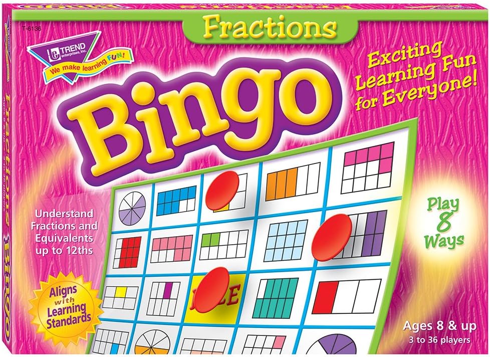 Fractions Bingo Game