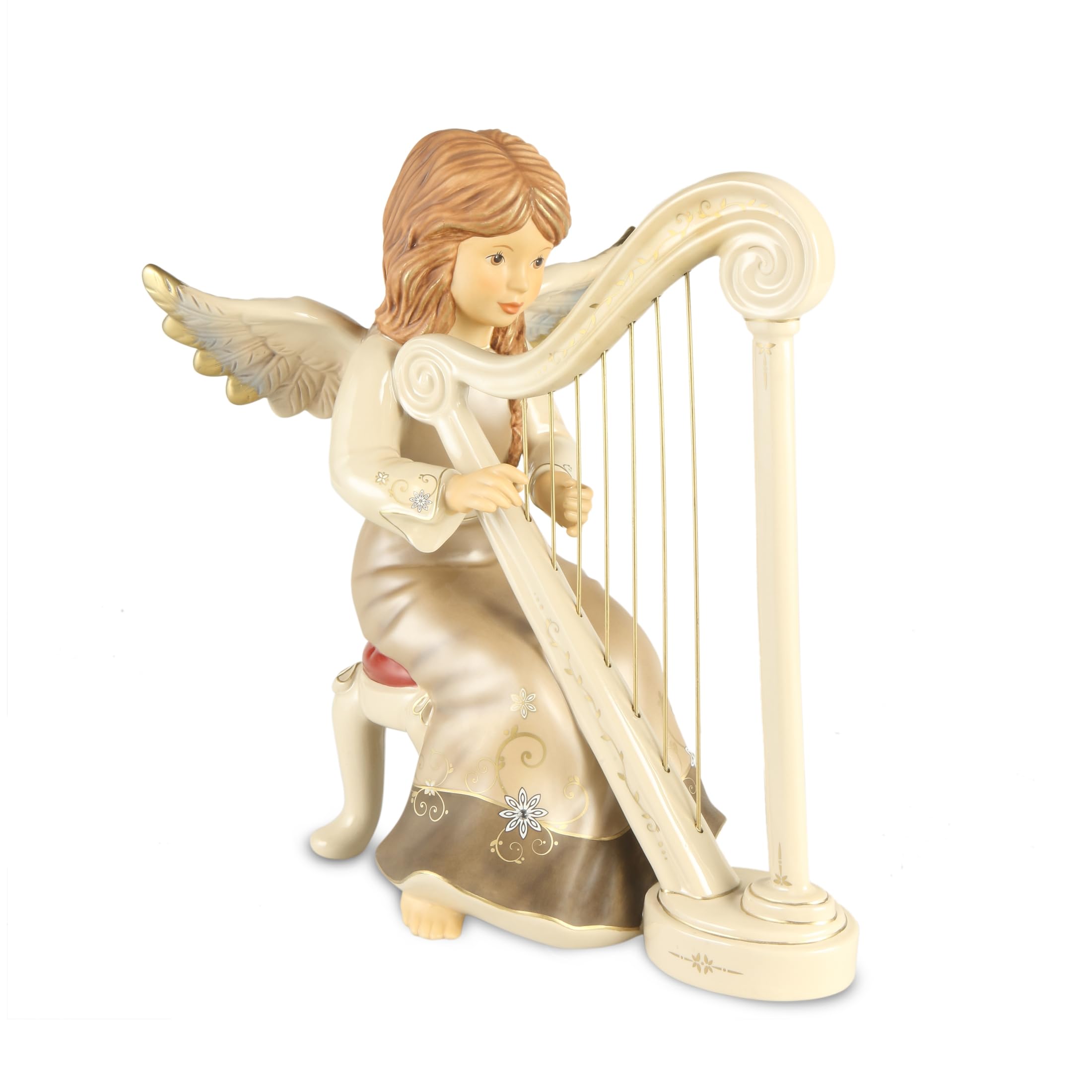 Goebel Himmelsboten Engelfigur mit Harfe, Sanfte Melodie aus Steingut, 41-650-66-1