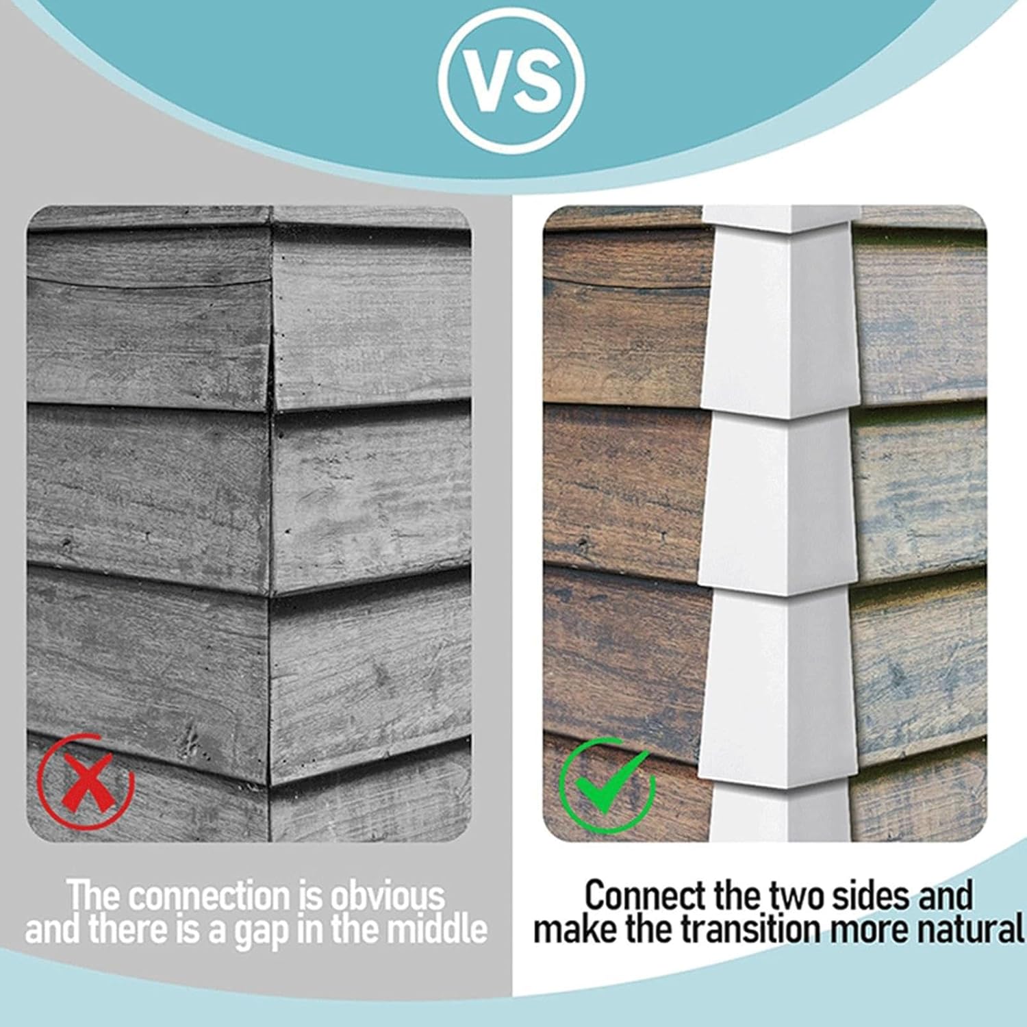 Siding Corner Caps,8X Outside White Corner Caps - Heavy Duty Metal Nails Included Building Material Tools For Mobile Home