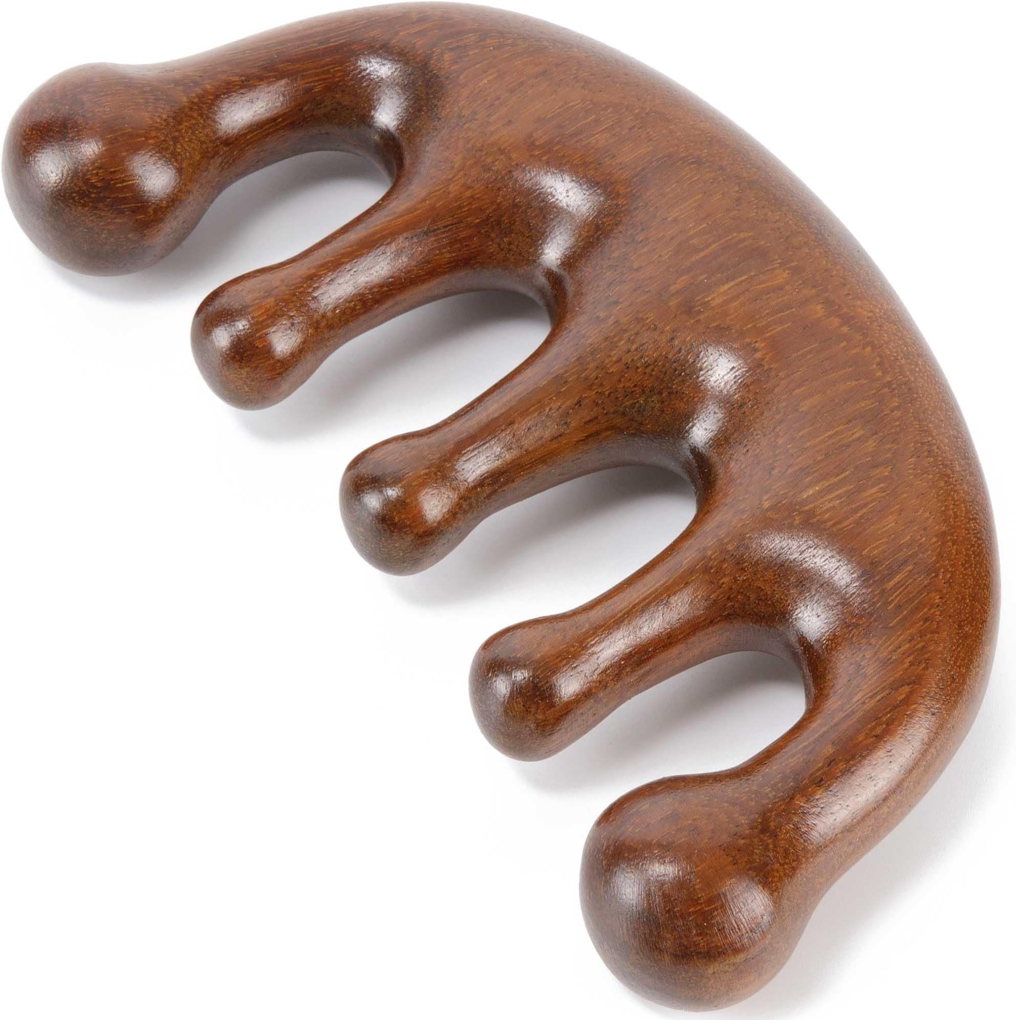 Wooden Scalp Massager for Scalp Gua sha, Massage Comb, Wooden Head Massager - Sandalwood