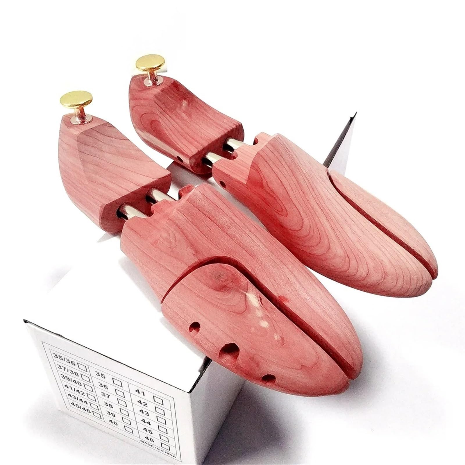 Árbol de Zapatos Árbol de zapatos de madera de cedro rojo de doble tubo, ajustable, moldeador de zapatos, árbol de zapatos for hombre (Color : EU 45 46)