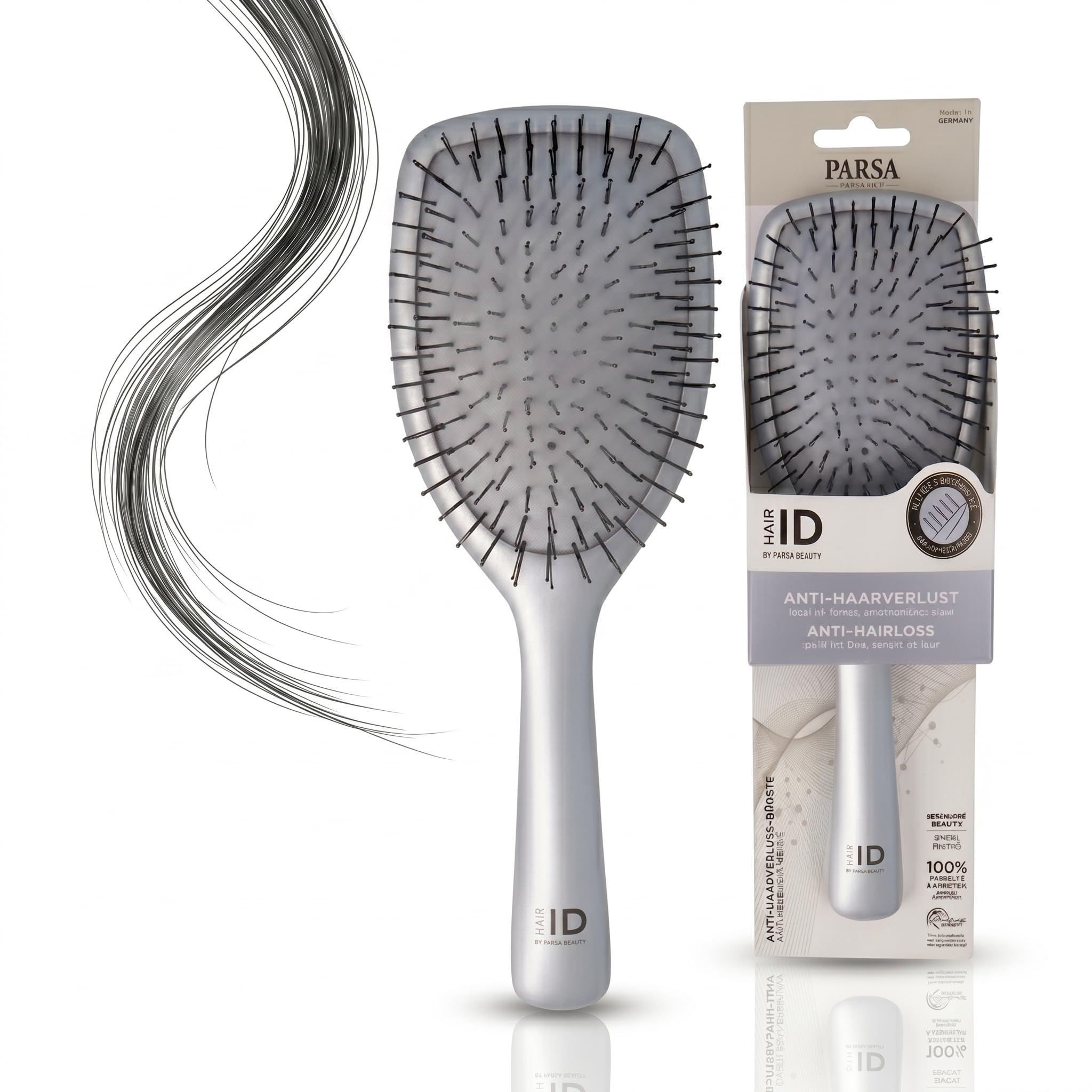 PARSA Beauty Haar ID Anti-Hairloss Haarbürste – Haarbürste mit Anti-Haarausfall-Funktion
