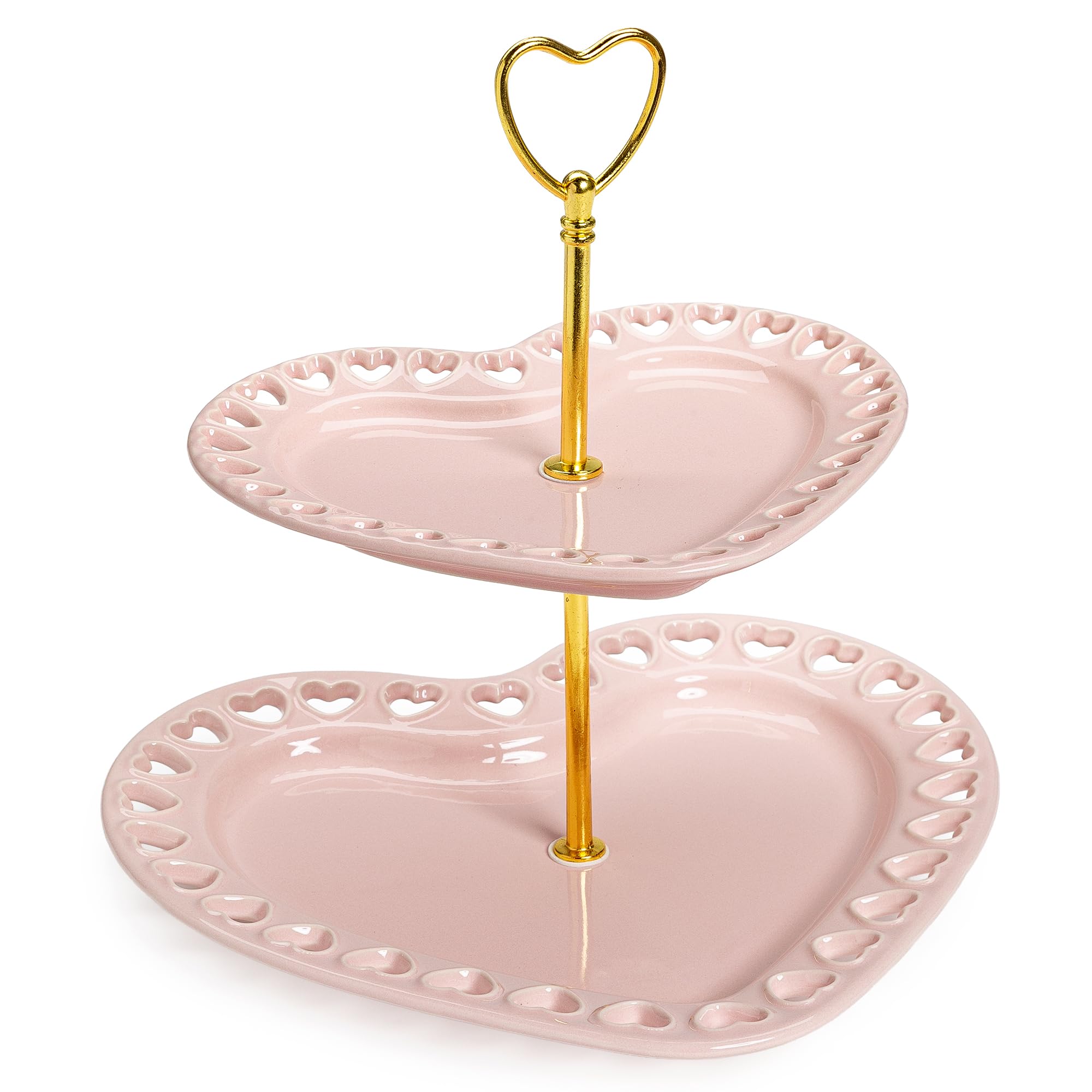 Amazon.com | Paris Hilton 2-Tier Heart Serving Tray, Iconic