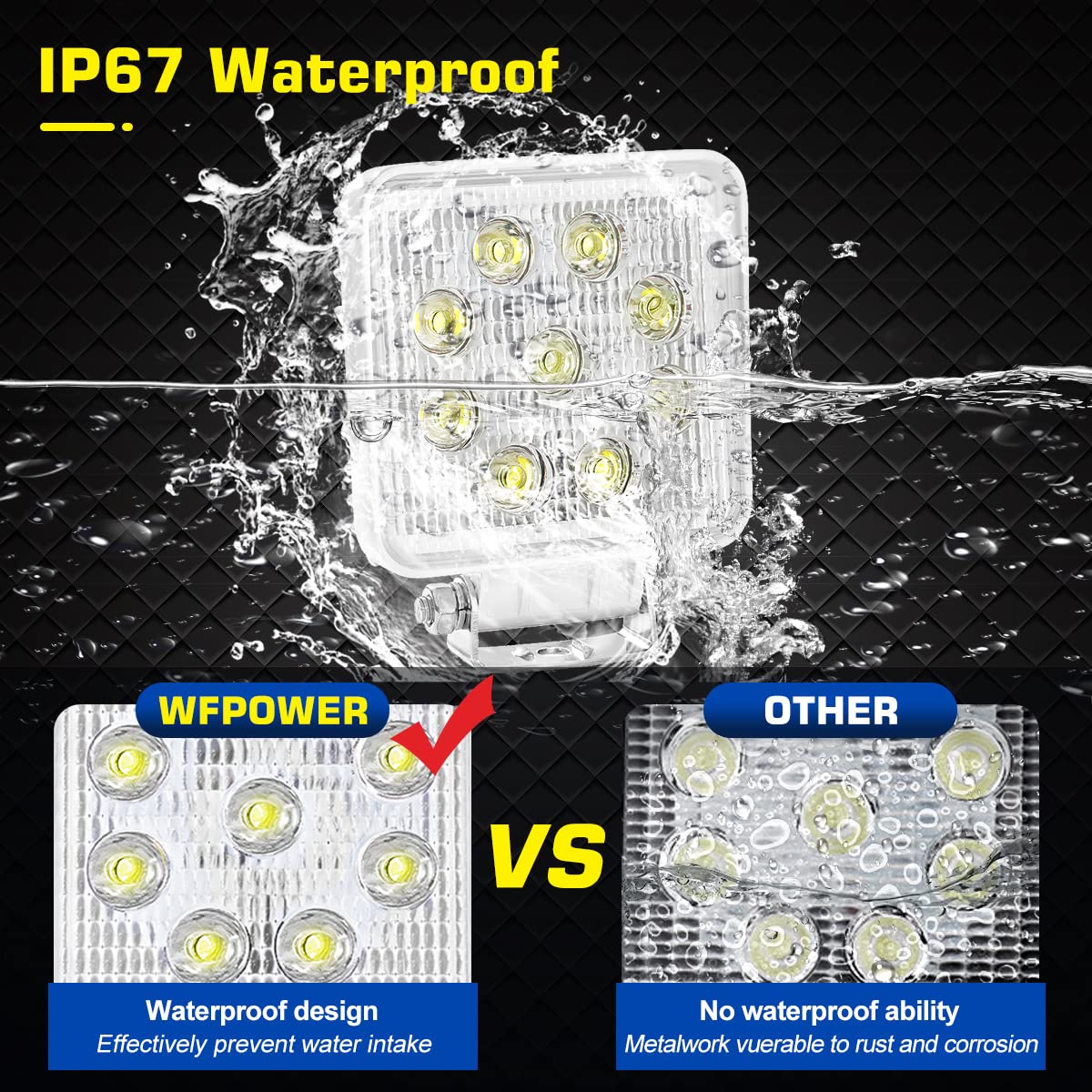 WFPOWER Flush Mount Boat LED Light Spreader, 2 Pack