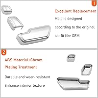 Vista 6 de Jaronx Compatible con tapa de botón de ajuste de asiento de puerta de Mercedes Benz, tapas de botón de ajuste de asiento para clase B W246, Clase C