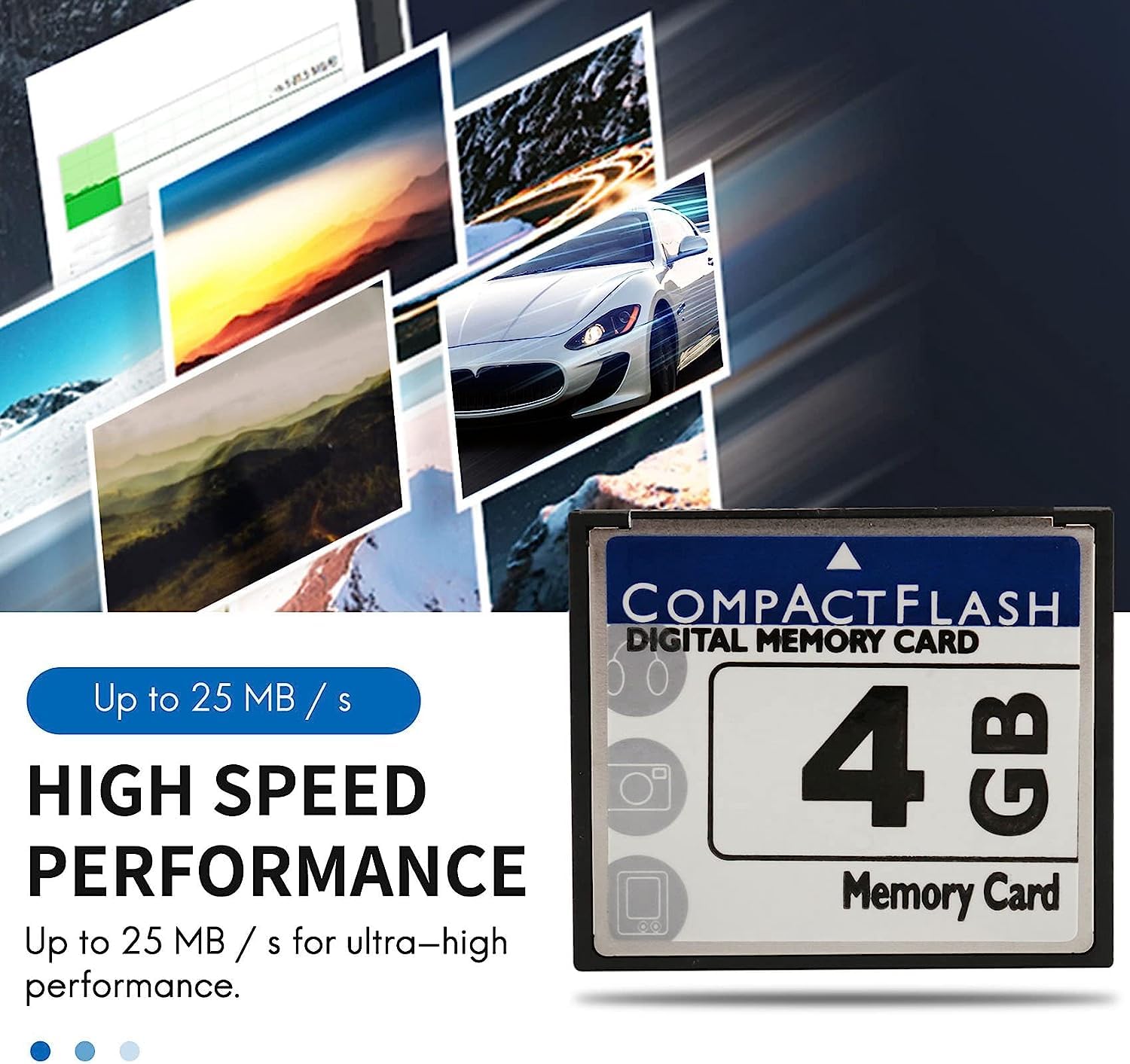 Carte mémoire flash compacte 4 Go Whiteandblue