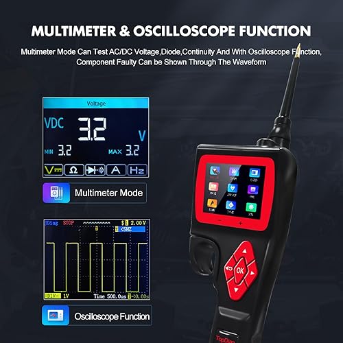 Miniatura 3 de Kit de Sonda de Circuito de Potencia Topdiag P200 - Probador de Circuito Automotriz con Luz de Prueba, Herramienta Buscadora de Disyuntores,