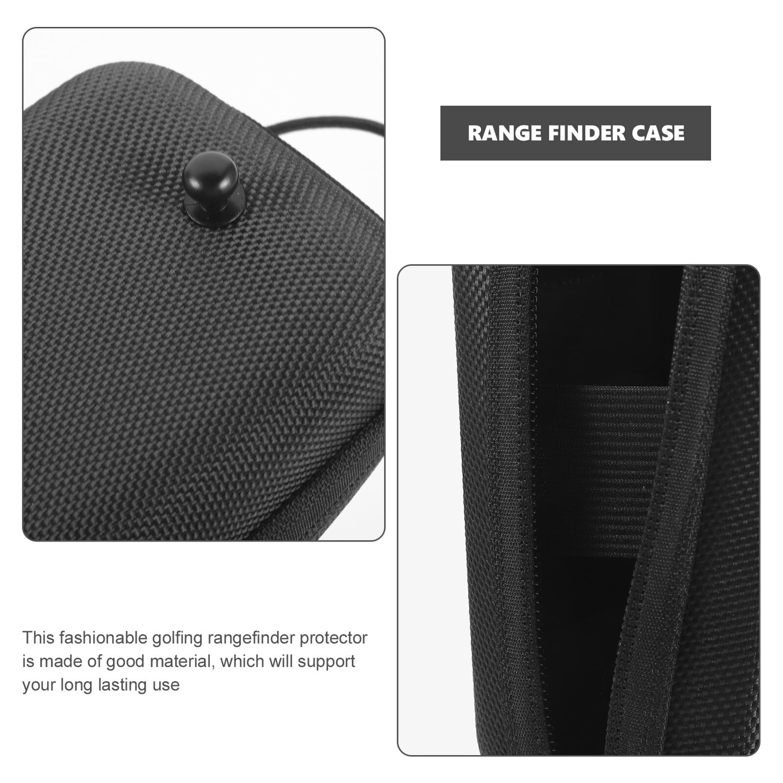 Healifty Custodia Porta Telemetro Golf Nero in Materiale Composito Resistente Agli Urti, Portatile alla Moda per Organizzazione e Protezione Durante Gioco