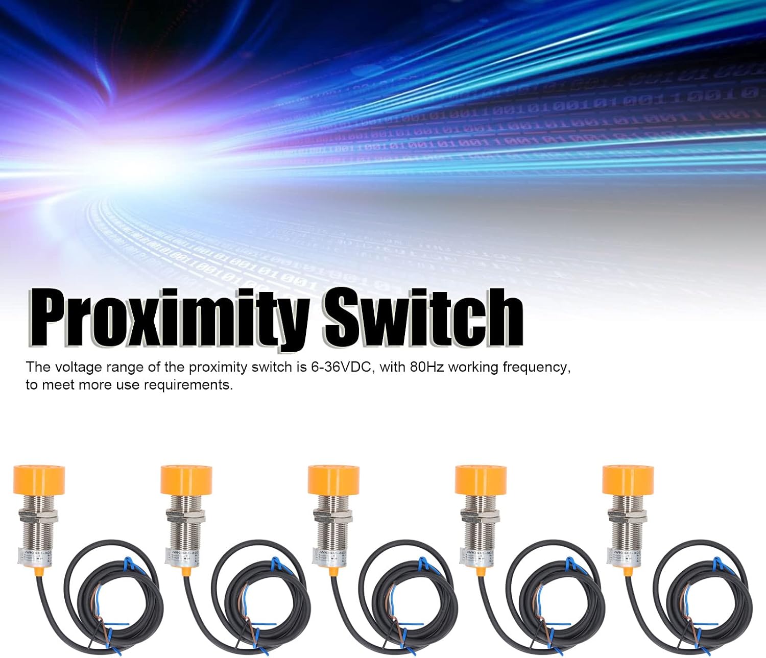 5PCS Proximity Switch Sensor, Proximity Switch, Sensor 6‑36VDC IP65 Distance Approach PNP NO for