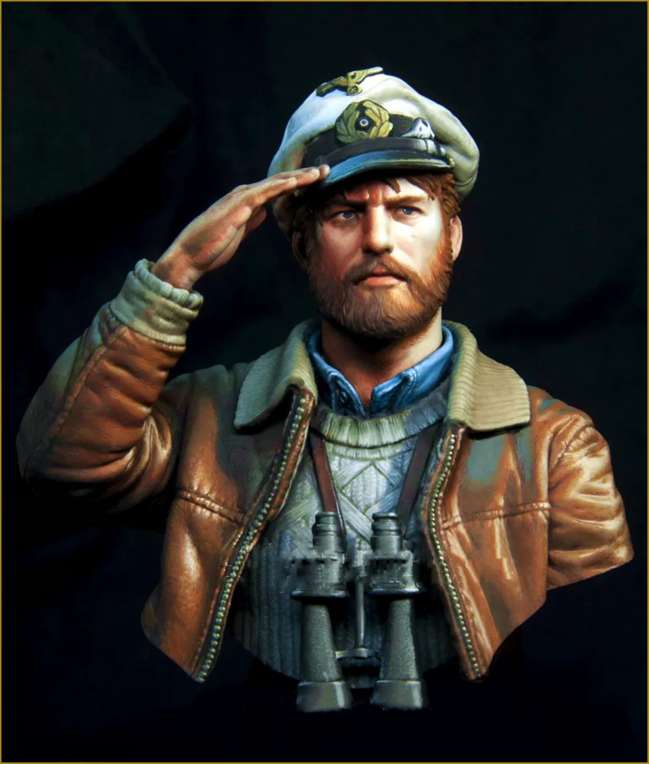 TRUEGRIS 1/10 Modello in resina busto di comandante navale tedesco WWII, non assemblato e non verniciato //q9D6J1
