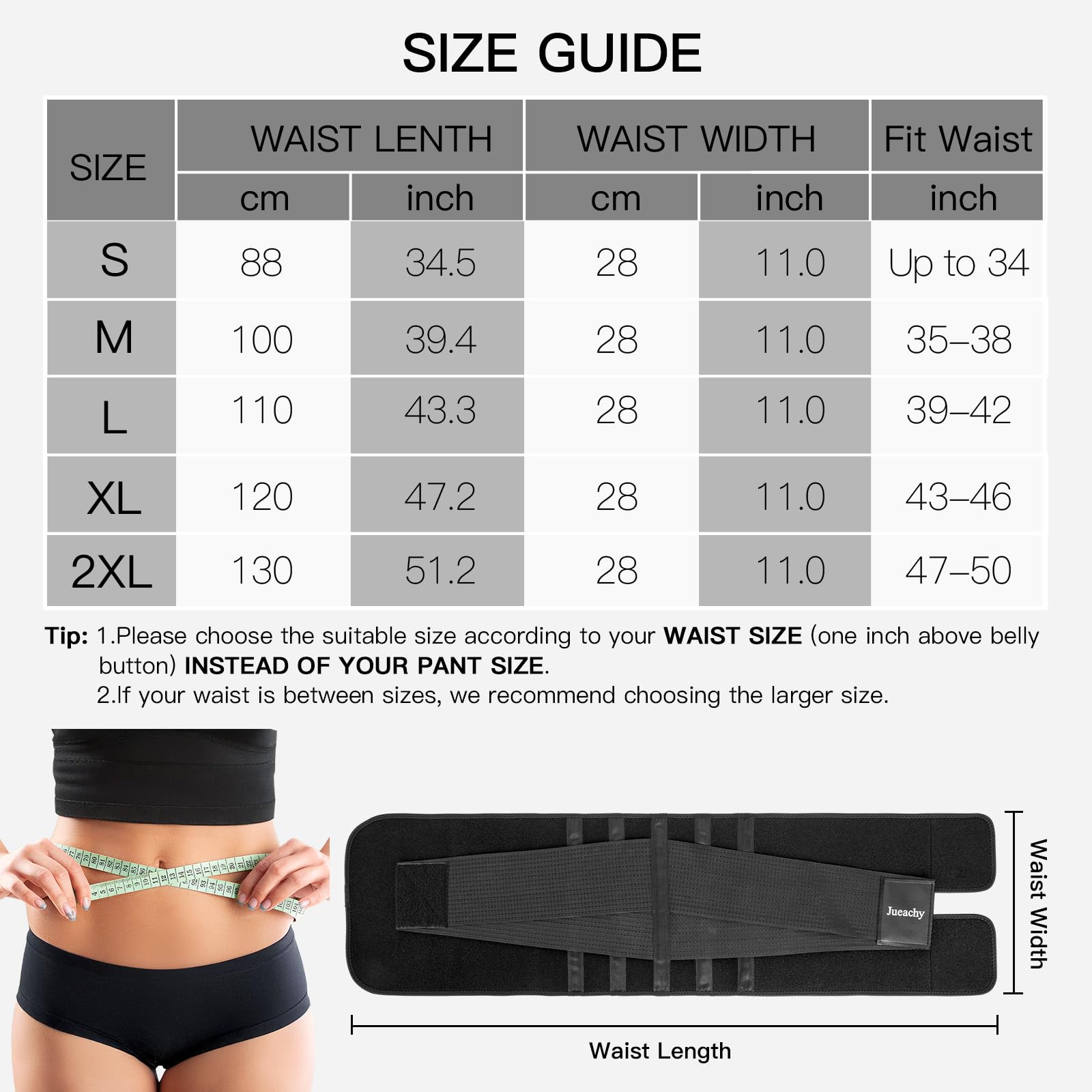 Jueachy Ceinture Amincissante pour Femme : Ceinture d'entraînement pour Femme - Facile à Nettoyer pour Homme