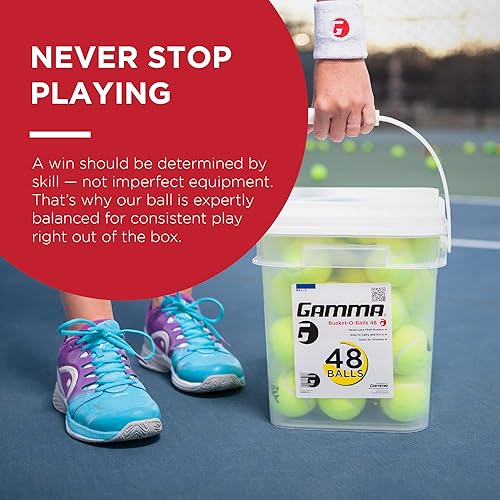 Miniatura 9 de Gamma Caja de pelotas de tenis sin presión deportiva, pelotas de tenis a granel, accesorios de tenis premium