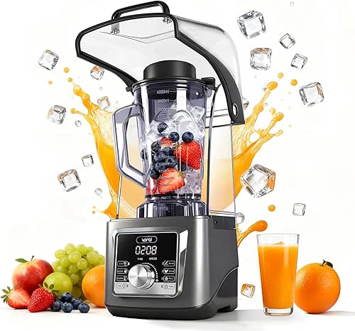 VONCI 2200W Commercial Blender With Sound Enclosure, 135OZ Large Capacity