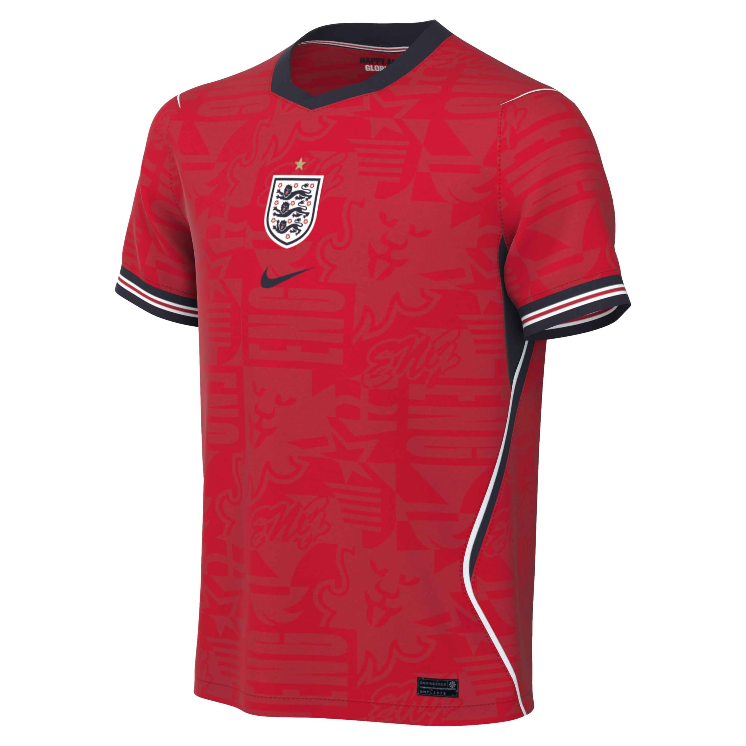 Nike Older Kids England 2026 Dri-FIT Stadium Away Shirt - Red, Speed Red/Obsidian/White/Obsid, Size L