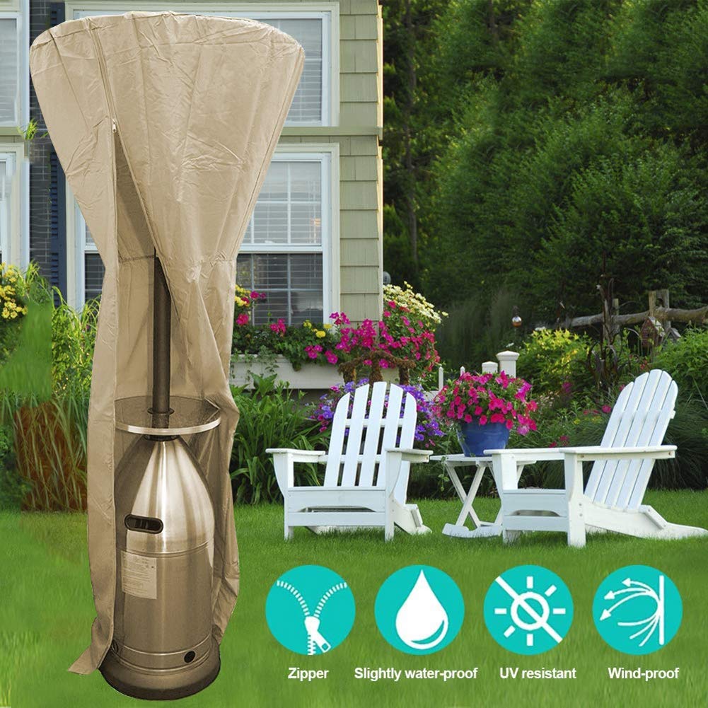 Telone per Stufa a Fungo da terrazza, Copertura Protettiva Impermeabile Resistente per Stand-up Stufa Accessori per mobili per Tutte Le Stagioni,Nero,106x228cm