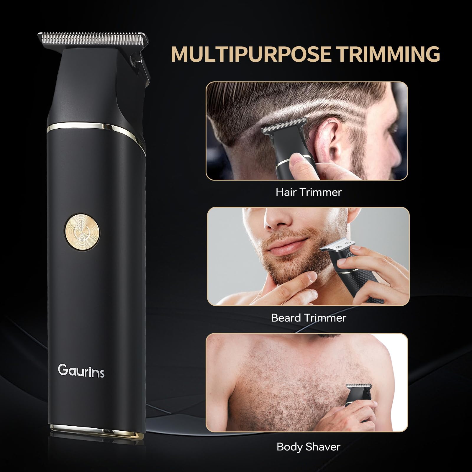 Professional Mens Hair Clippers Zero Gapped Cordless Hair Trimmer