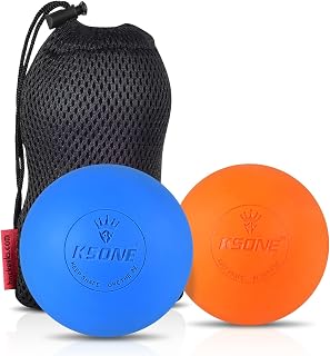 Massage Ball Lacrosse Set (2 Pieces) for Muscle Soreness, Muscle Tightness, Muscle Knots and Trigger Point Treatment for Shoulder, Neck, Soles, Back and Other Therapeutic Use