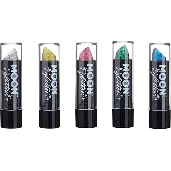 Moon Glitter Holographic Glitter Lipstick - 5 g - Set of 5 Colours