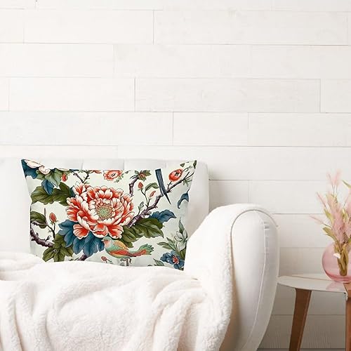 Vista 340 de ArogGeld Chinoiserie - Funda de cojín con estampado de leopardo y guepardo fucsia, con manchas de animales de vaca, color rosa oscuro, decoración