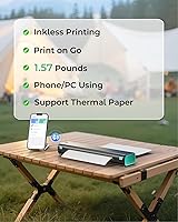 Vista 6 de Phomemo - Impresora térmica portátil inalámbrica para viajes compatible con iOS, Android y laptops. Impresora Bluetooth que admite papel térmico