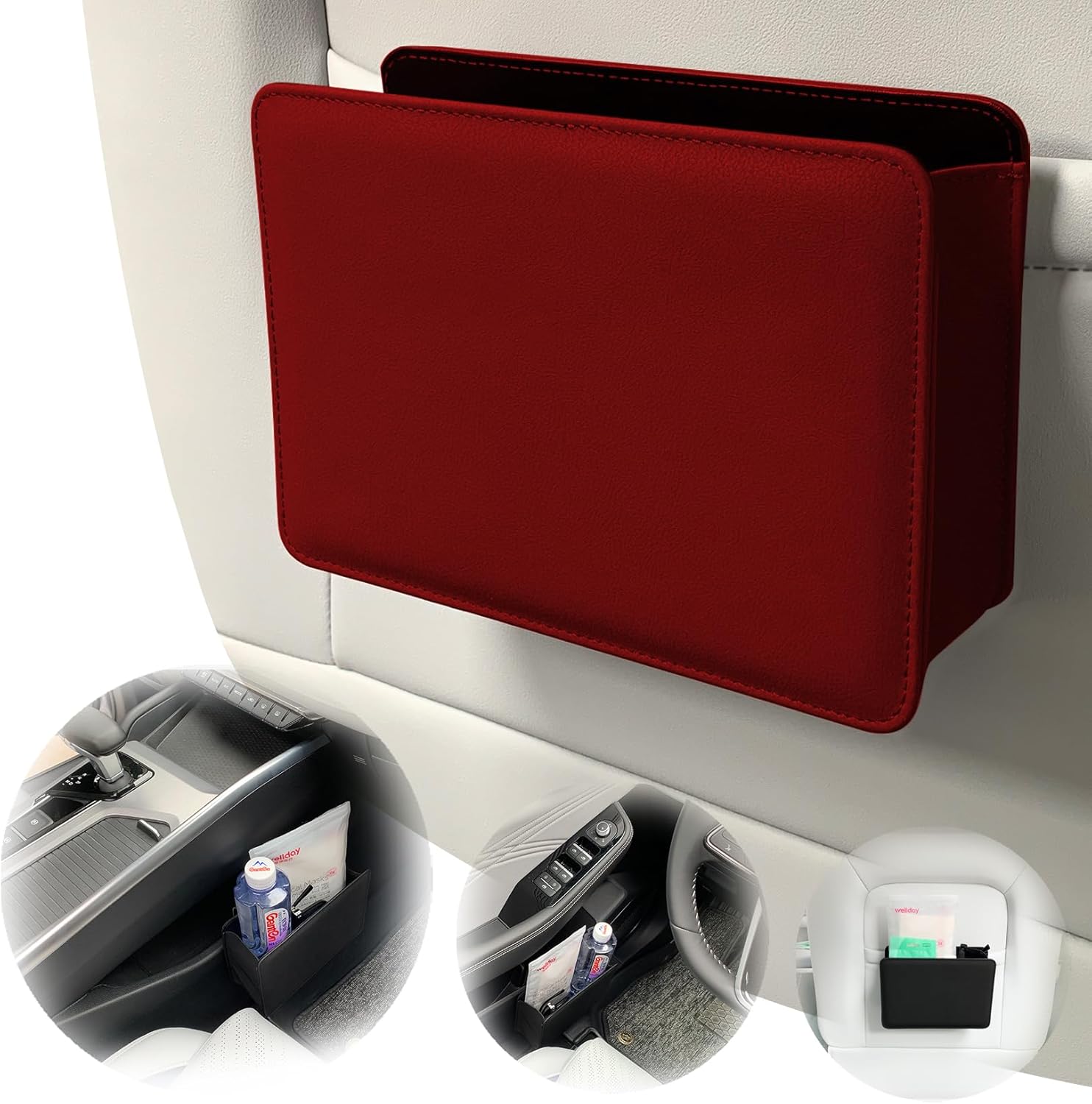 ViMOQi Car Bin,Foldable Car Trash Can,Car Bins for Front of Car,Car