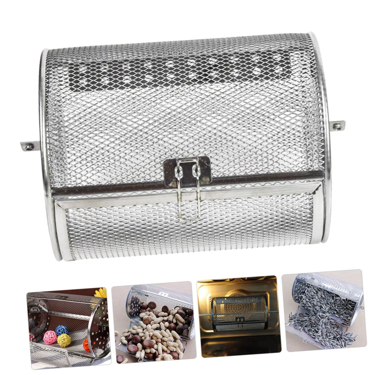 BESPORTBLE Jaula Para Hornear Eléctrico Rejilla Giratoria y Tuercas Metálicas Práctica Canasta Para Asar Carne Para Hornear Carne Barbacoa