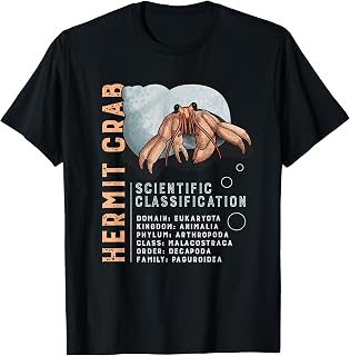 Hermit Crab STEM Science Classification Kids, Women's, Men's T-Shirt
