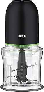 Braun EasyPrep CH3012BK Mini Food Processor, 4-Cup Black QuadBlade Chopper for Chopping, Pureeing, Mayo & Ice Crushing
