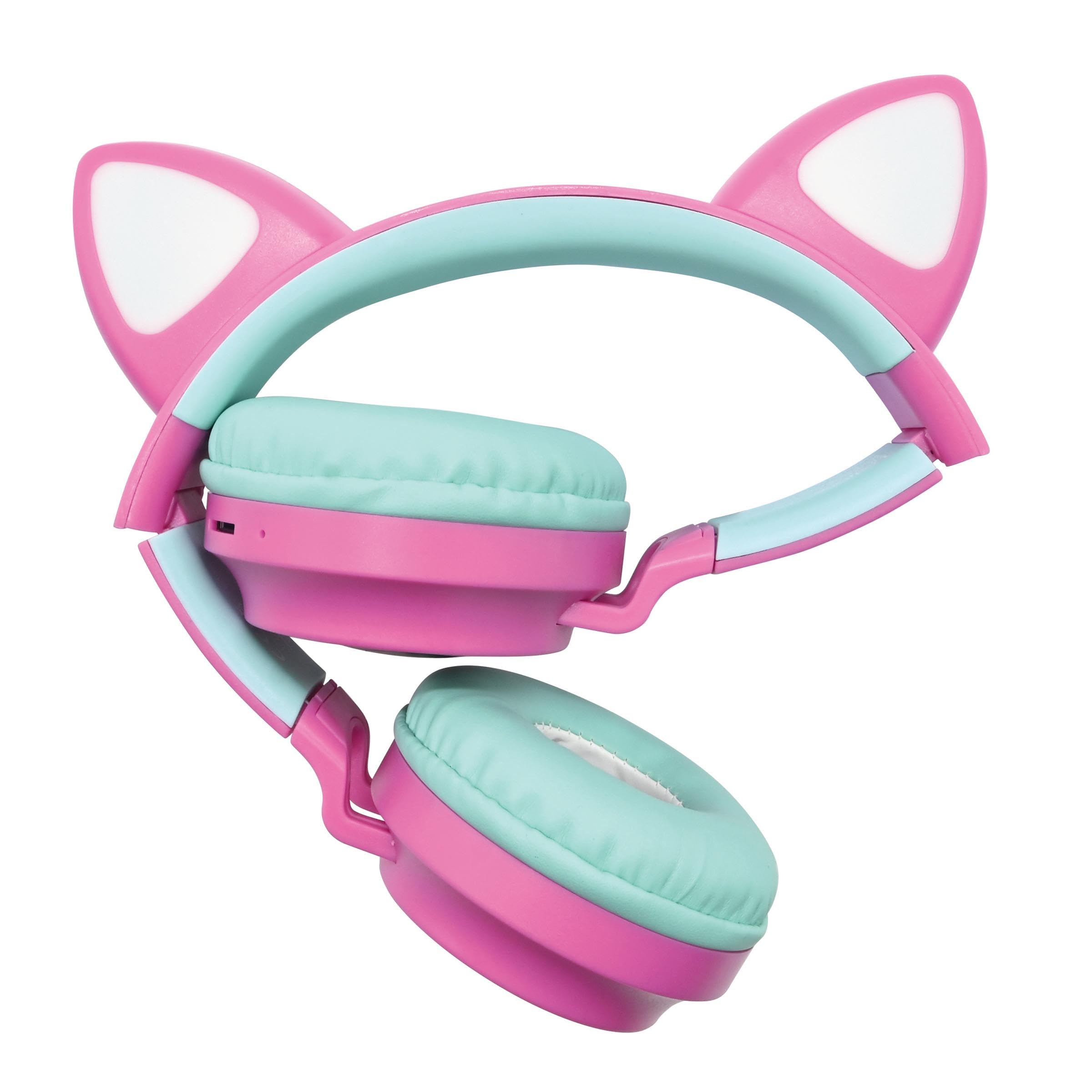 LEXIBOOK, Barbie, 2-in-1 Bluetooth and wired headset with cat ears, Rechargeable with light effects, Stereo sound, Foldable - Image 2