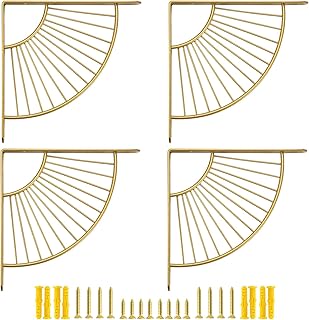Z METNAL Decorative Shelf Brackets, Brass Metal Shelves Bracket, Wall De...