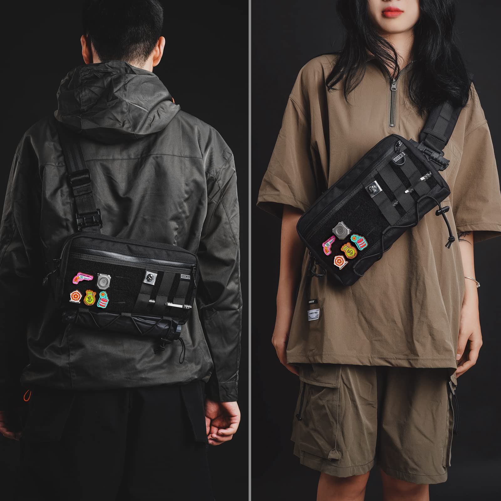 TACTICAL_GEEK Cache L3 EDC Sling Bag, Lightweight Nylon Shoulder Daypack, Crossbody Bag, Hiking Ambidextrous Strap - Image 2