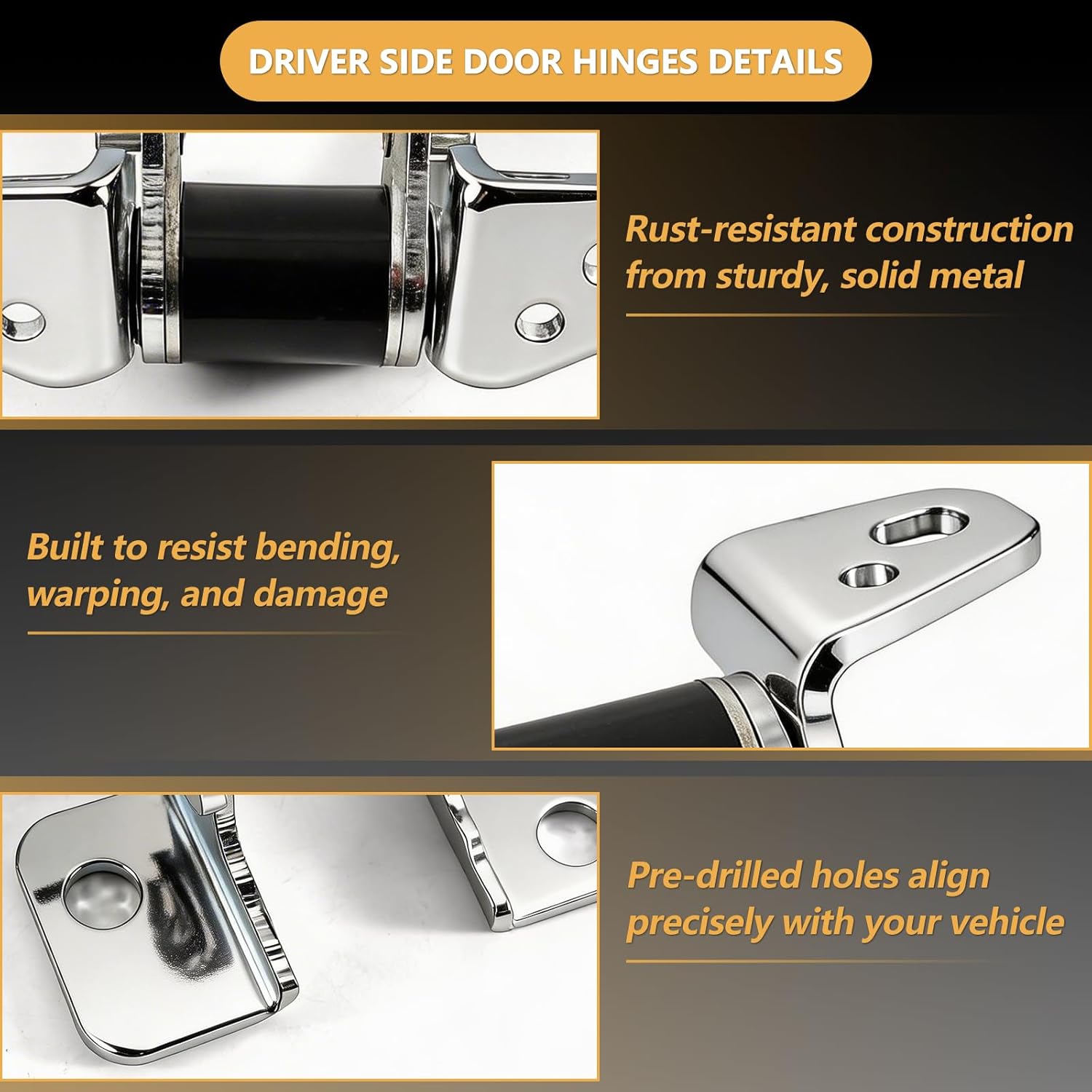 Driver Side Front Door Hinges for Jeep Grand Cherokee 2013-2021 Dodge Charger Durango 2013-2023 55113665AI 55113661AC