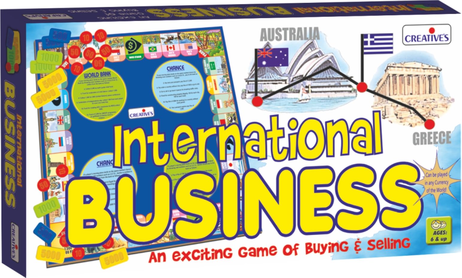 Creative's International Business Board Game - Business Tycoon Game for Kids & Adults, Learning & Educational Game - Best Gift for Unisex Kids - Ages 6 & Up
