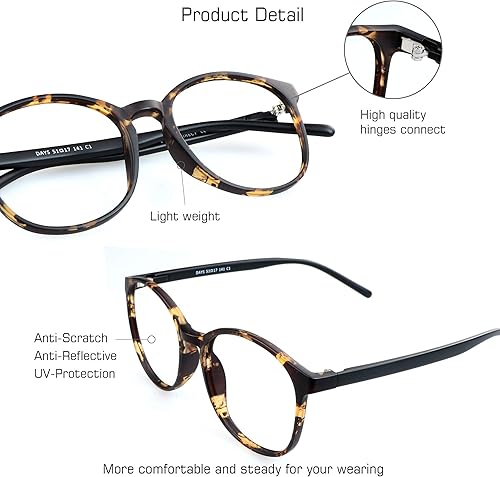 Miniatura 2 de VisionGlobal Lentes de bloqueo de luz azul para mujereshombres, antifatiga ocular, lectura en computadora, elegante marco ovalado, antirreflejos