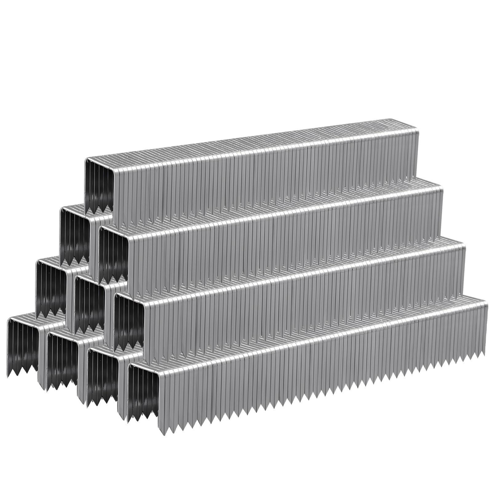 Grapas T50 resistentes de 9/16 pulgadas de longitud, corona de 3/8 pulgadas, 5000 unidades, calibre 20 galvanizadas, para pistola grapadora neumática, eléctrica y manual T50