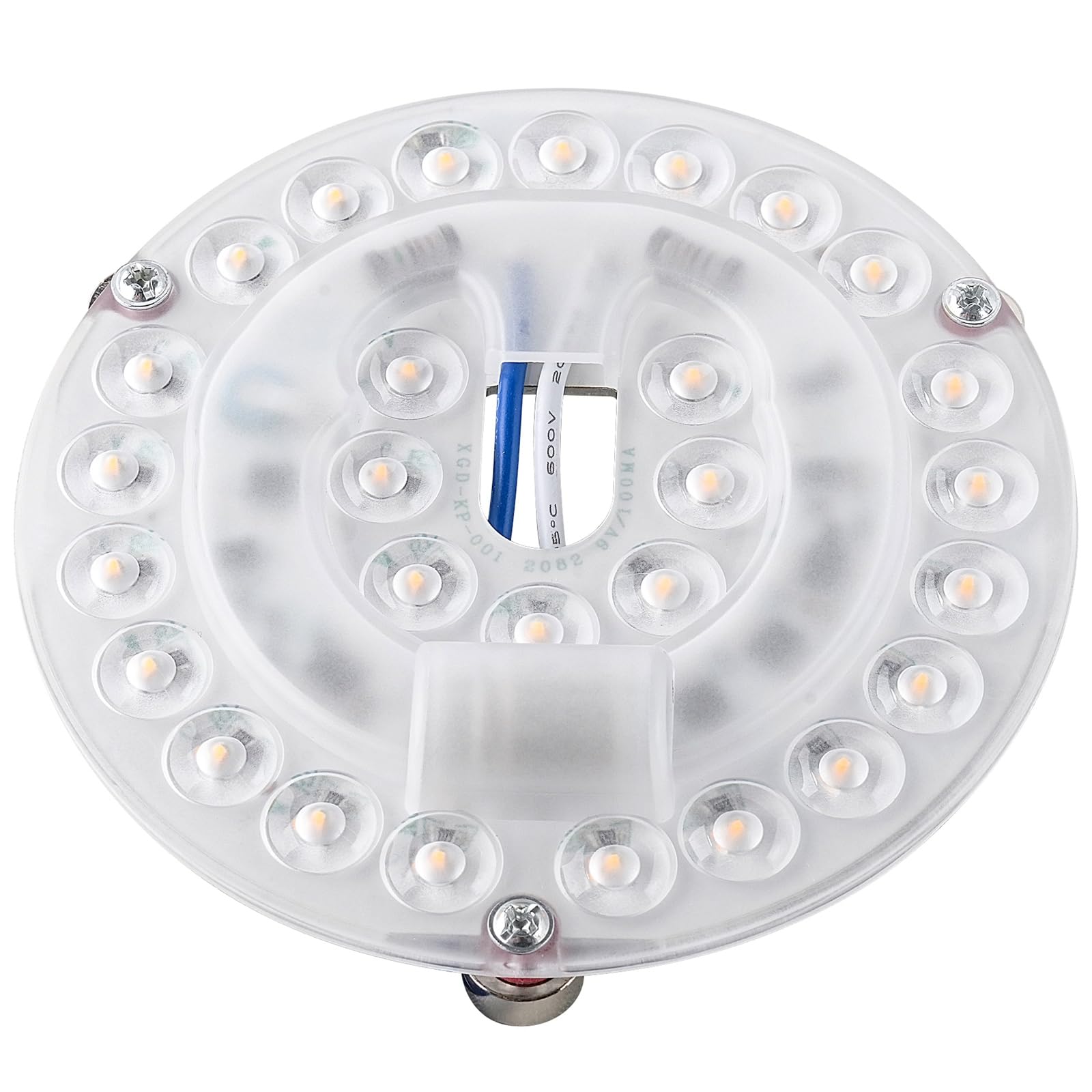 Kit de actualización de luz LED de ventilador de techo de 3.94 pulgadas, 18 W, panel de repuesto de luz de techo PCB 3000K 2200LM 120V CRI90 ETL (1 paquete blanco cálido 3000K) 2