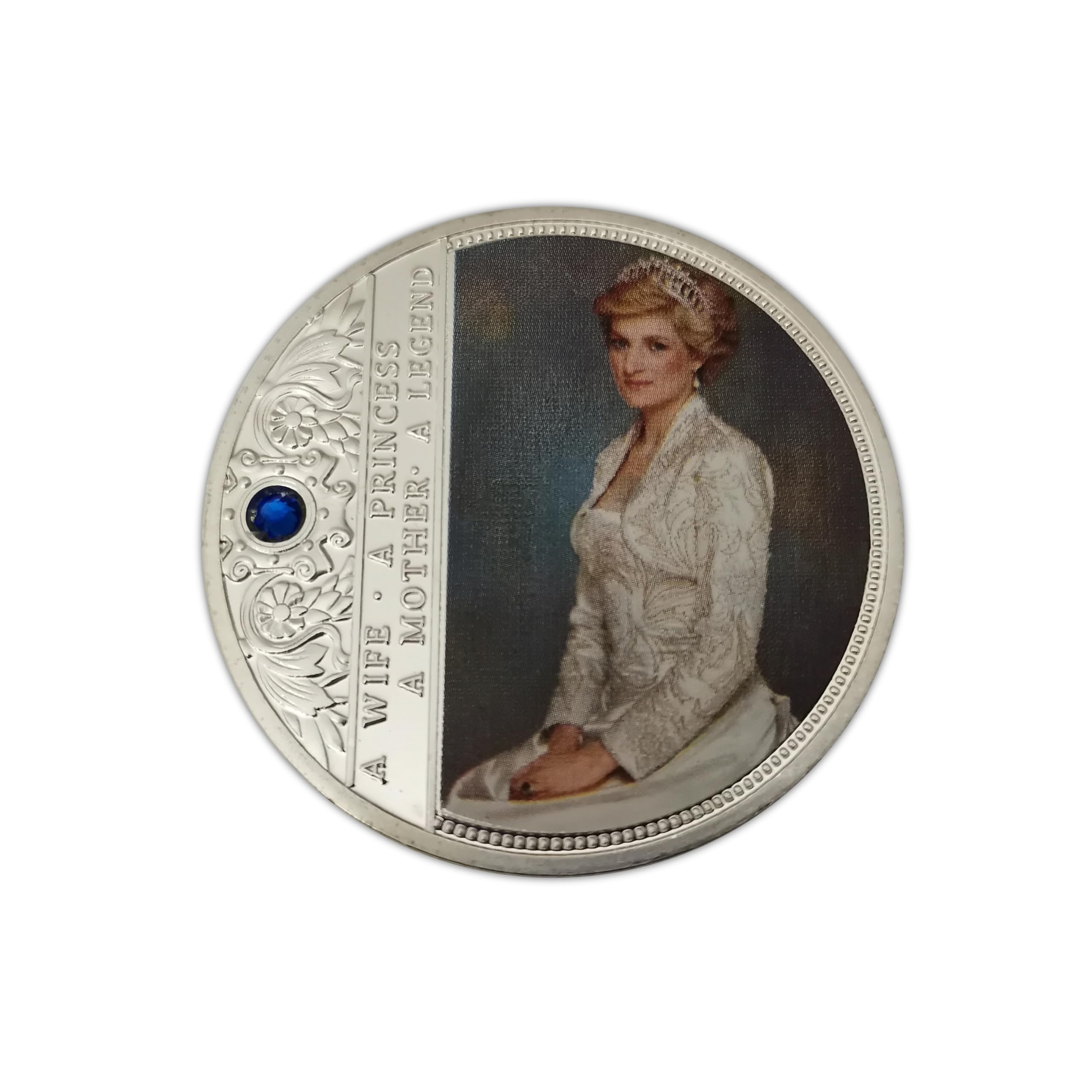 Eillwin Silver-Tone Princess Diana Memorial Souvenir Coin – Elegant Home Decor Keepsake For Collectors – England’s Rose Tribute Commemorative Gift
