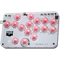 Vista 1 de Sehawei Haute42 Arcade Stick S16 All-Button Gamerfinger with Custom RGB & Turbo Functions,Arcade Controller Street Fight for PC/Ps3/Ps4/Switch/Steam