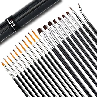 20 Pcs Detail Fine Paintbrush Micro Artist Paint Brush Set | Ultra Thin Long Tip | for Miniature Model Acrylic Painting