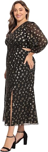 Miniatura 6 de Donna Morgan Vestido de fiesta de manga larga para mujer, fiesta y cóctel